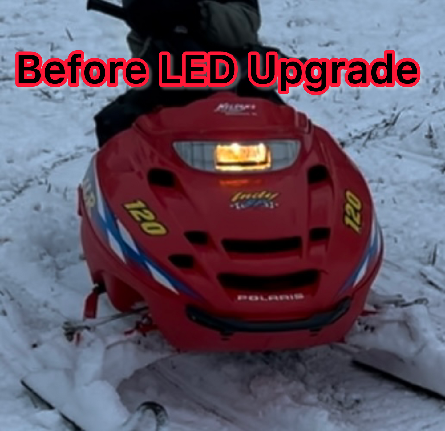 Polaris 120 LED Headlight and Tail light upgrade kit.