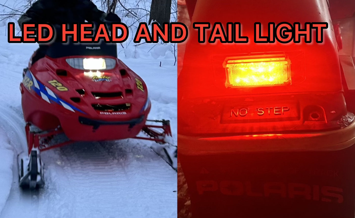 Polaris 120 LED Headlight and Tail light upgrade kit.
