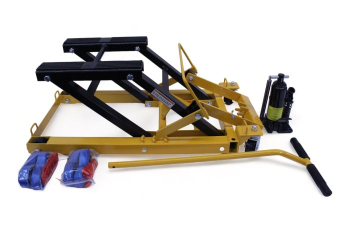 Performance Tool W41035 1/2 Ton (1,500 lbs) Hydraulic Motorcycle, ATV, Snowmobile & Multi-Purpose Lift, Yellow