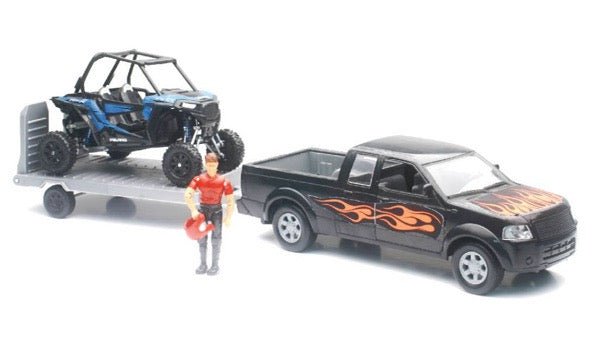 1/18 PICK UP W/ POLARIS RZR XP1000 & FIGURINE SET