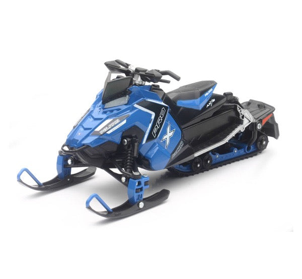 NEWRAY 1/16 POLARIS SWITCHBACK PRO-X 800 SNOWMOBILE (BLUE)
