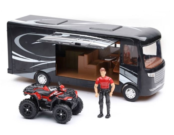 POLARIS SPORTSMAN WITH RV VAN AND FIGURE