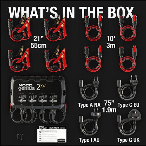 4-BANK 8A BATTERY CHARGER