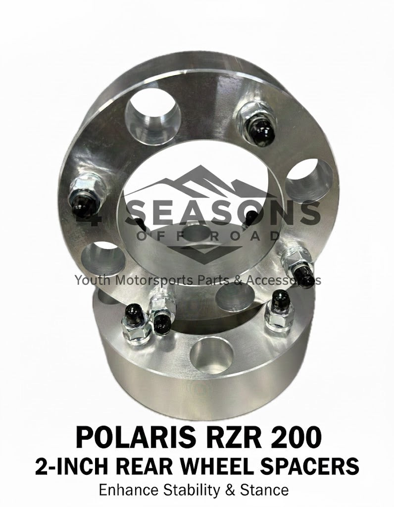 2 Inch Rear Wheel Spacers for Polaris RZR 200 (2020-Current) - Pair