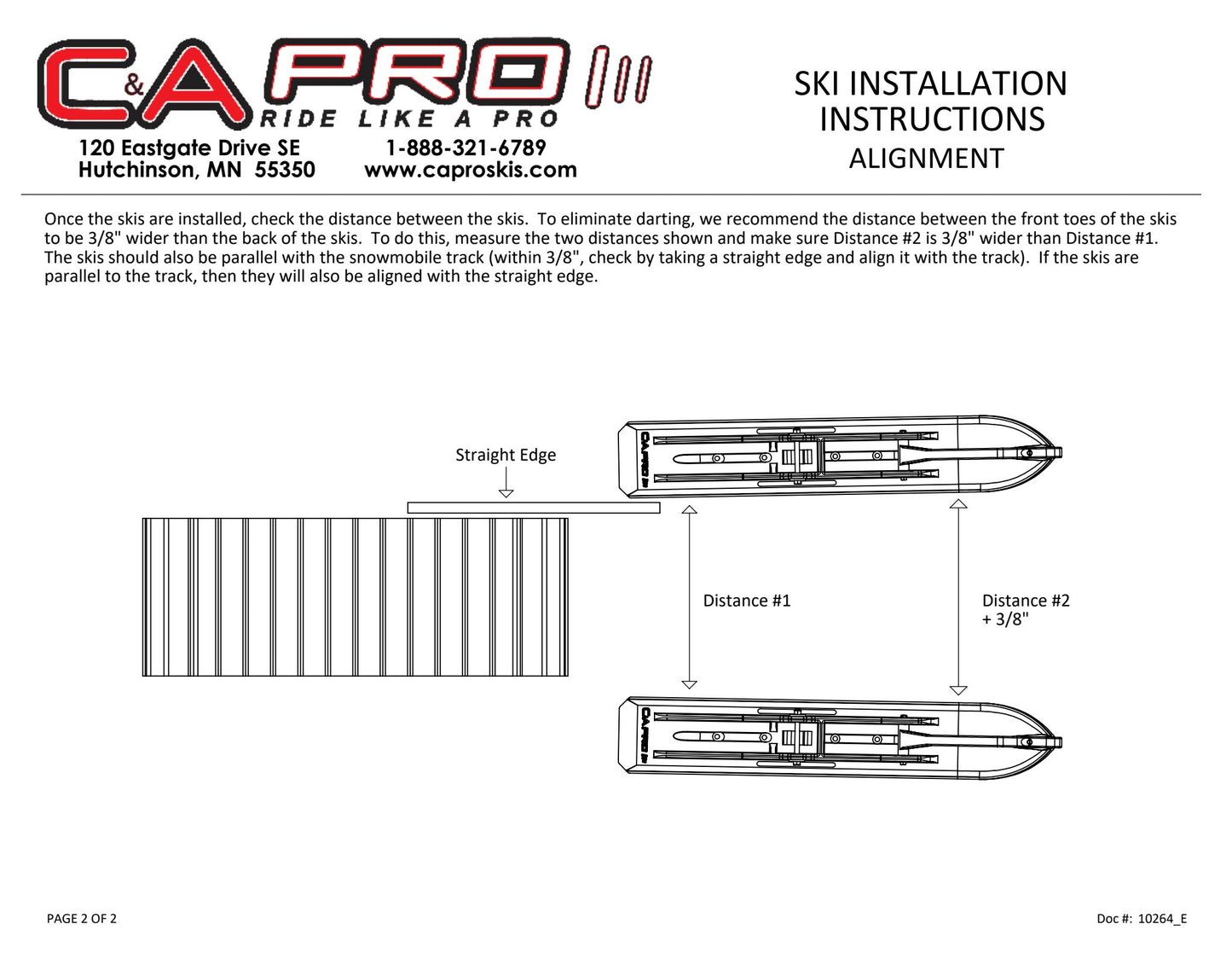 C&A PRO Ski Mount Kit For 2023 & Newer Ski Doo 120 & 200 Snowmobiles