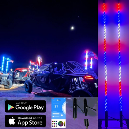 4' LED Whip Elite HD II Single Whip Magnetic Mount