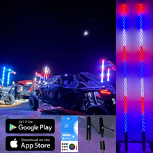 3' LED Whip Elite HD II Pair Magnetic Mount