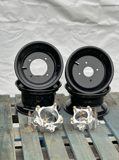ARMAT BY ALBA RACING RZR 200 SPUN ALUMINUM 10X5 WHEELS + 2" BILLET SPACERS