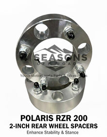 2 Inch Rear Wheel Spacers for Polaris RZR 200 (2020-Current) - Pair