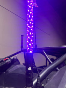 3' LED Whip Xtreme Pro Pair - RGB Twisted Poly Tube Encased