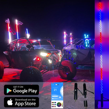 2' LED Whip Elite HD Single Whip Magnetic Mount